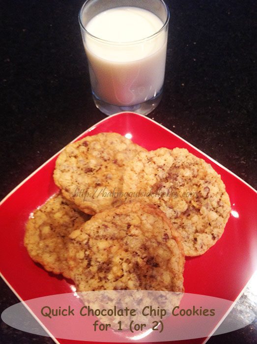 plate of baked Chocolate Chop Cookies for 1