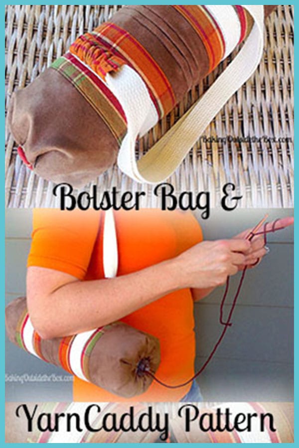Bolster Bag Yarn Caddy Pattern - for knitters on the go!