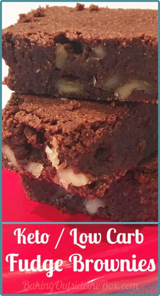 Sooth your chocolate cravings with this Keto Low Carb Fudge Brownies Recipe. These Brownies are deeply chocolate, chewy and easy to whip up. Brownies are just 1.5 net carbs each. 